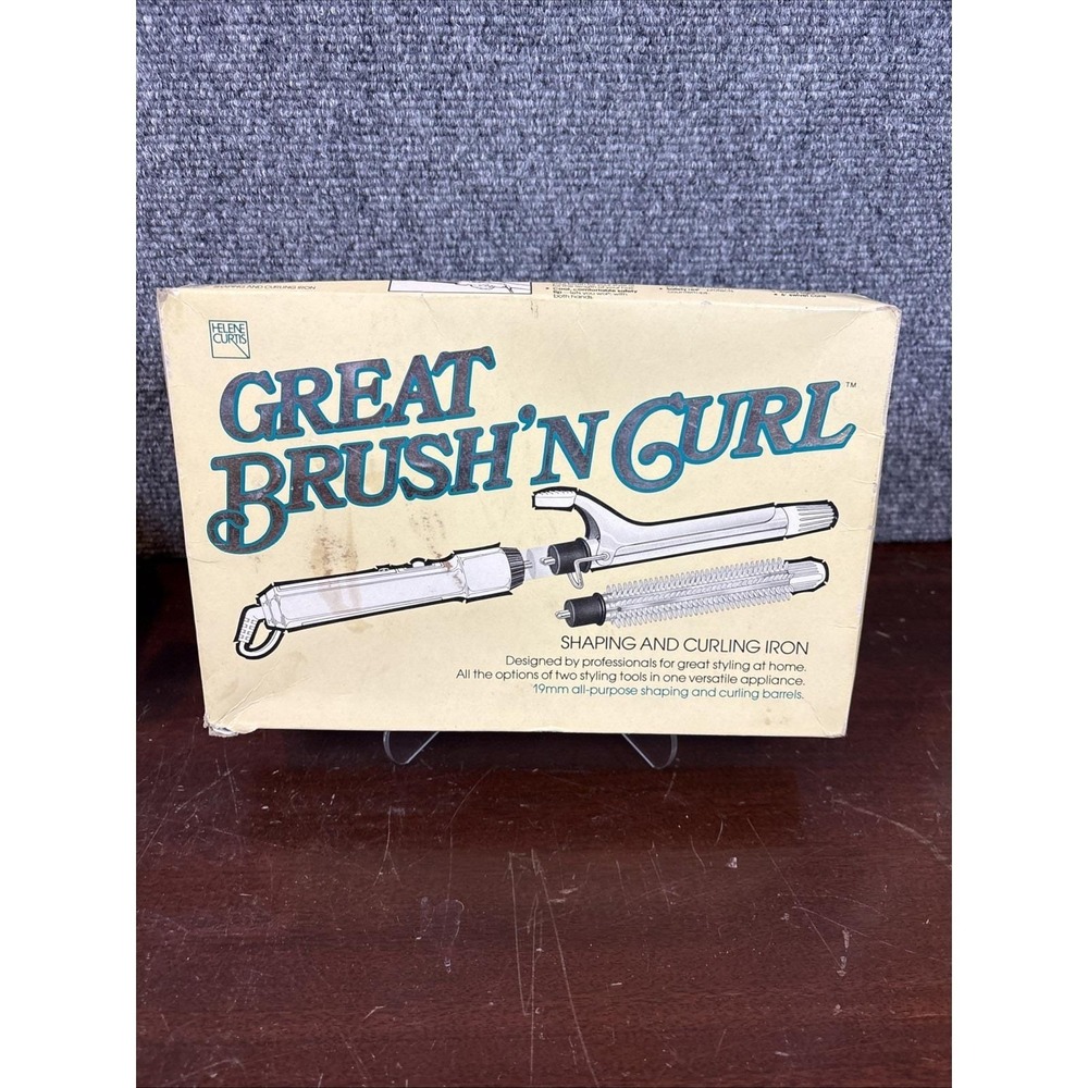Vtg~Helene Curtis~Great Brush 'n Curl~Shaping and Curling Iron~NOS